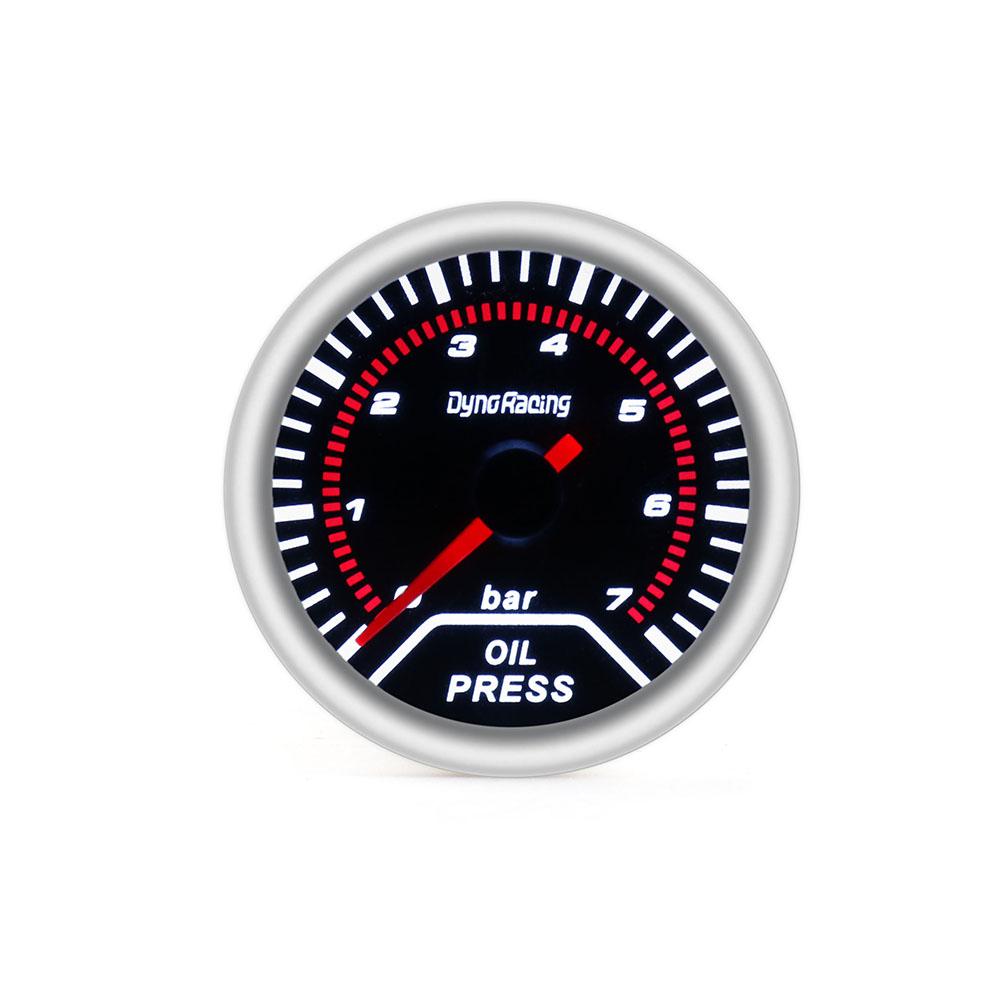Dynoracing Car 2"52mm Oil pressure gauge 0-7bar With Sensor Smoke Lens Oil Press Gauge Car meter TT101949