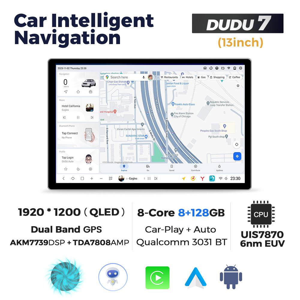 DUDU7 Universal 9.5" 10.36" 11.5" 13 Inch Android Car Radio Stereo Multimedia Video Player GPS CarPlay Auto Intelligent Systems