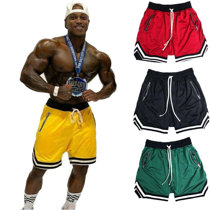 Mens Gyms Fitness Shorts With Breathable Mesh Material For Casual Summer Sports