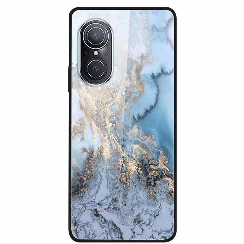For Huawei Nova 9 10 Case Marble Tempered Glass Cover Hard Back Case For Huawei Nova9 10 SE Capa Nova10 Shockproof Funda Coque