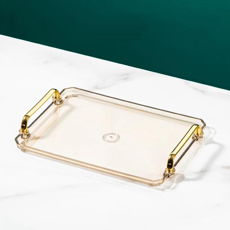 

Пластиковый сервировочный поднос в скандинавском стиле, нескользящий поднос для чая, домашняя кухня, поднос для фруктов, десертов, всякой всячины, многофункциональный кухонный органайзер