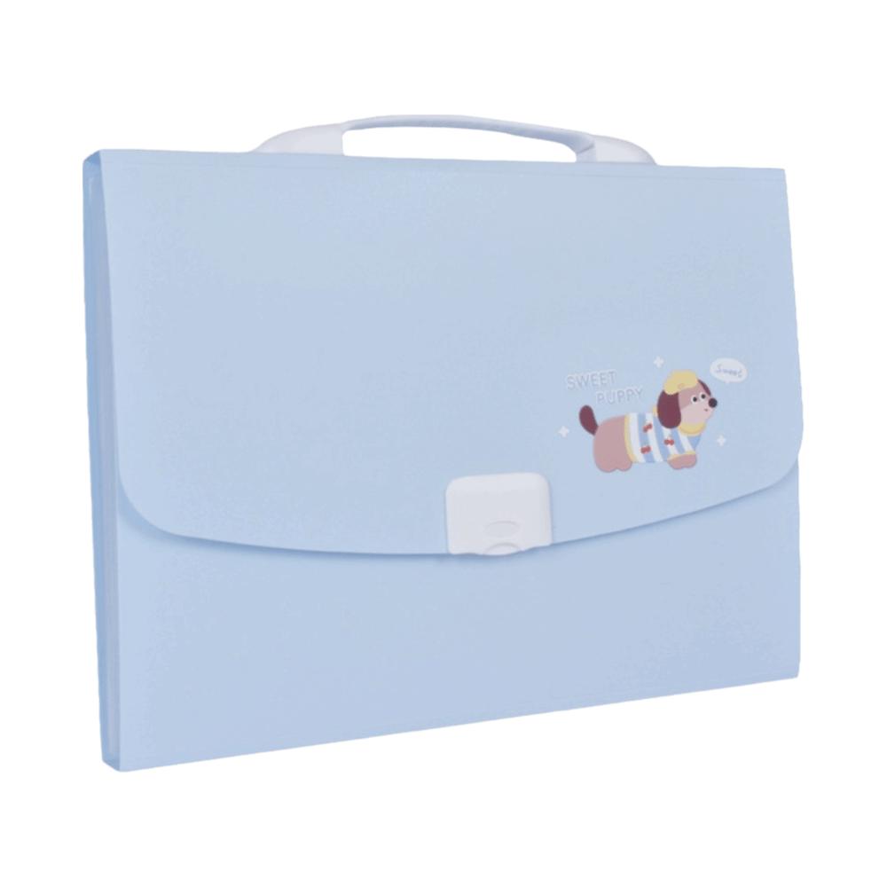 

13 Pockets Expanding File Folder Large Capacity Portable Organ Bag Student Use синий