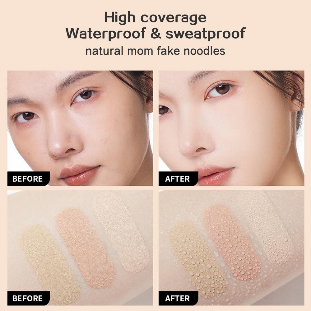 GECOMO Feuchtigkeitsspendender Concealer, deckt dunkle Ringe und Flecken ab, hellt Tränenrinnen auf, Gesichts-Concealer-Creme