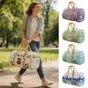 Adjustable Strap Quilted Duffle Bag 3D Quilting Craft Tote Bags Travel Duffel Bag Large Capacity Short-distance Handbag