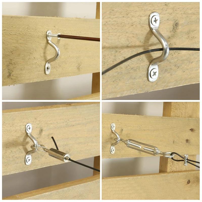 1/3/5pcs Hook Eye Plate Heavy Wall Mount Stainless Steel U Boat Ceiling Hanger Ring Yoga Swings Hammocks Marine Boat Rigging