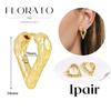 Perforation 925 Silver Ear Needle Minimalist Hoop Earrings Metallic Gold Earrings For Women CZ Fashion Jewelry