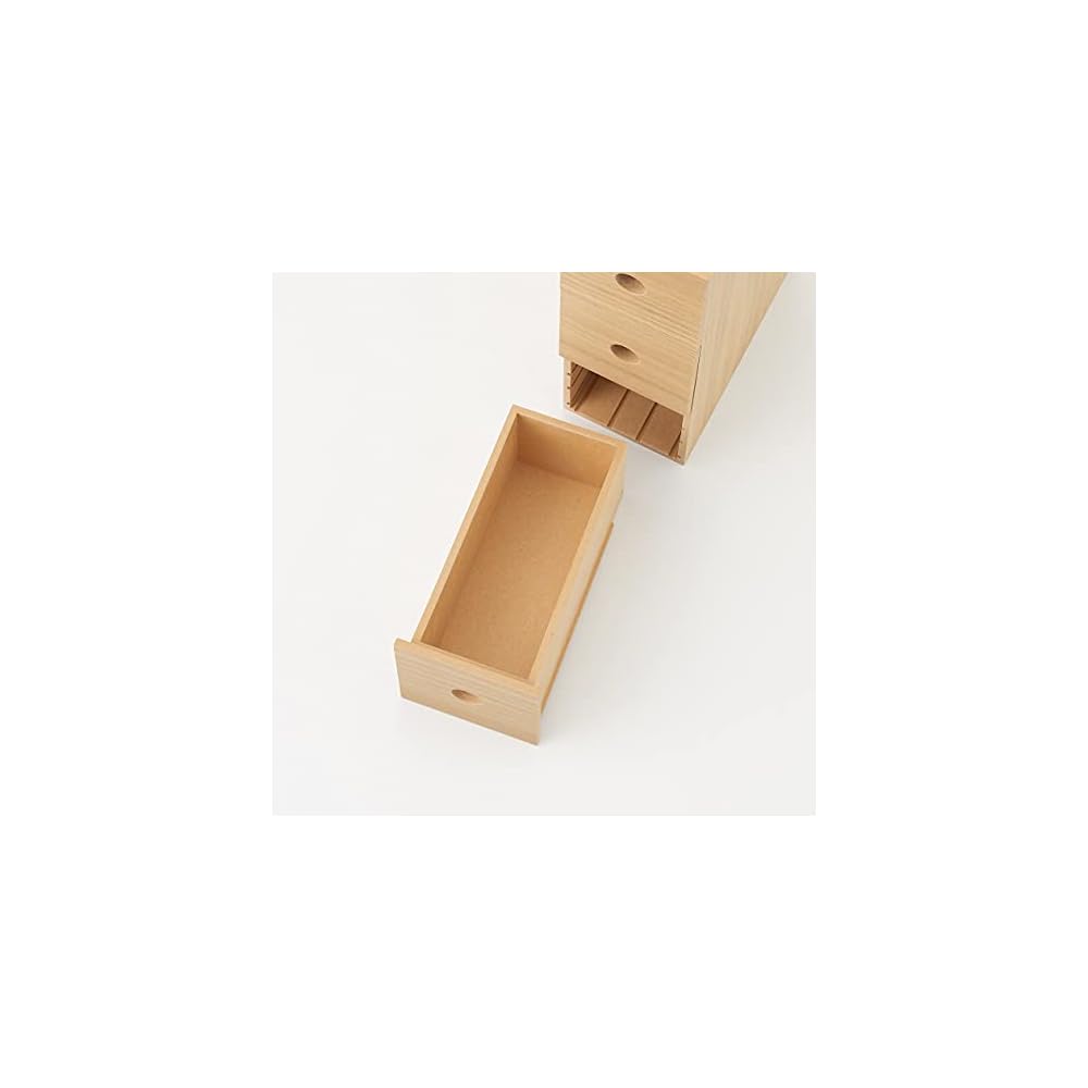 MUJI Holz-Aufbewahrungsbox mit 3 Fächern für Kleinteile, ca.. B84 x T17 x H252cm, 82603323 (Kleidung