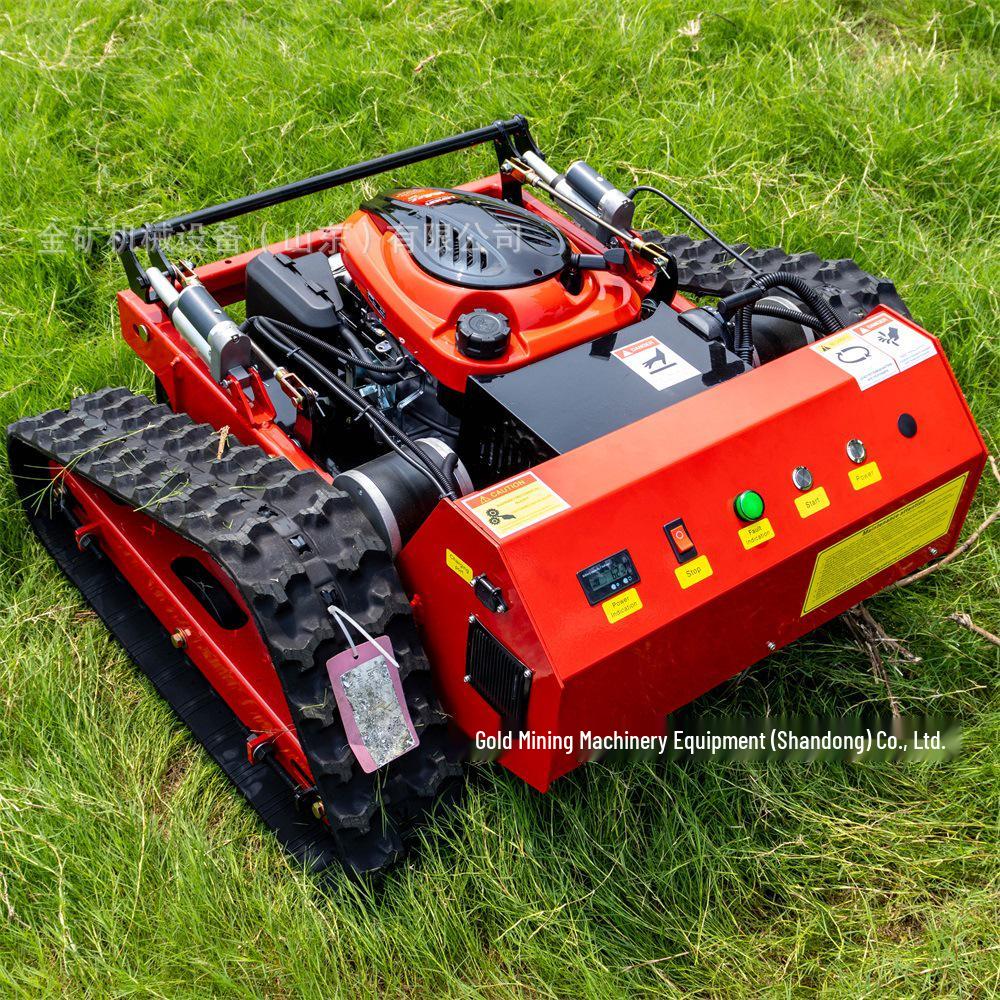 Tracked Remote Control Lawn Mower & Trimmer for Home, Farm, and Municipal Use