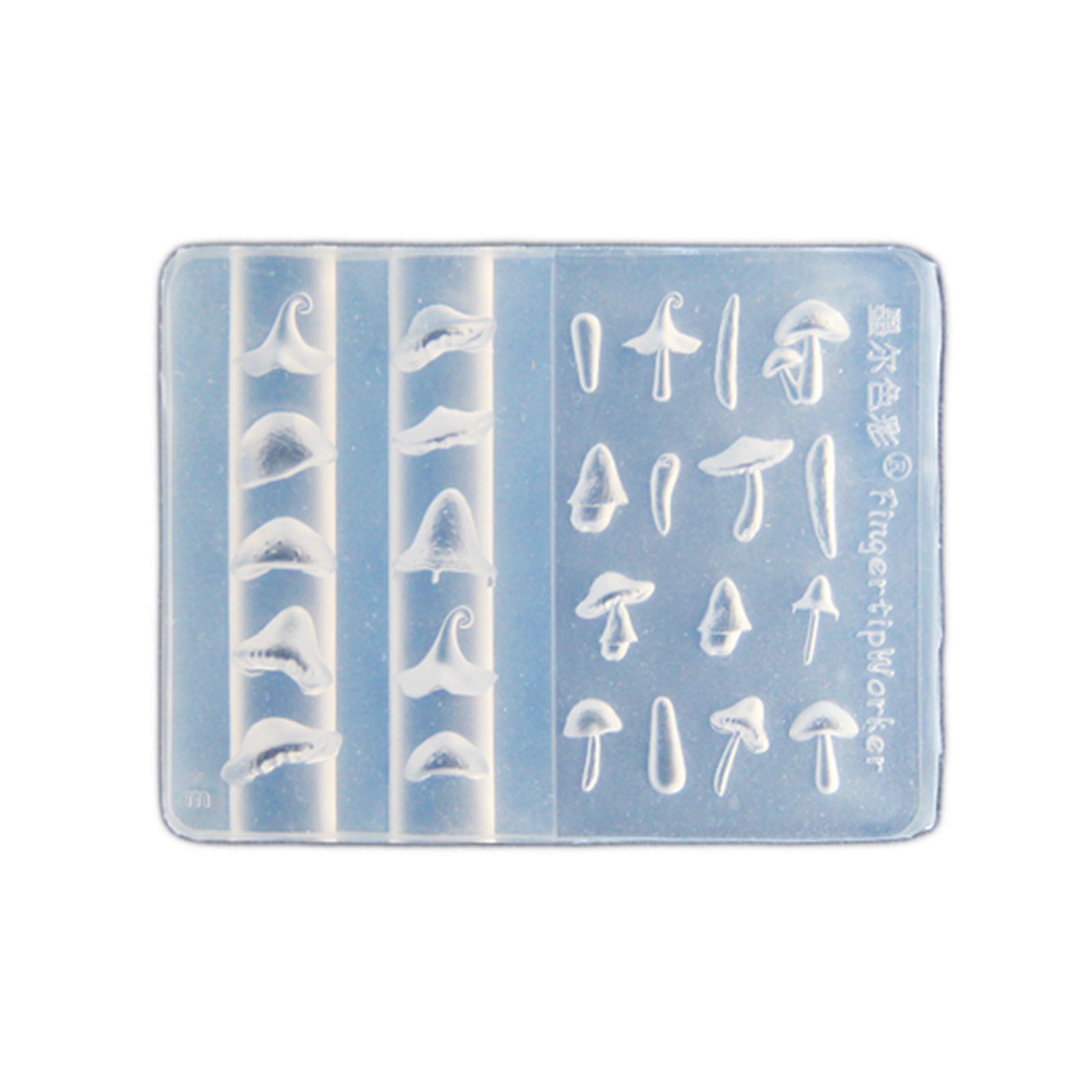 

Силиконовая форма для штампа для дизайна ногтей для вечеринок и салонов красоты, маникюрная форма в форме гриба, рельефные трафареты для ногтей для женщин