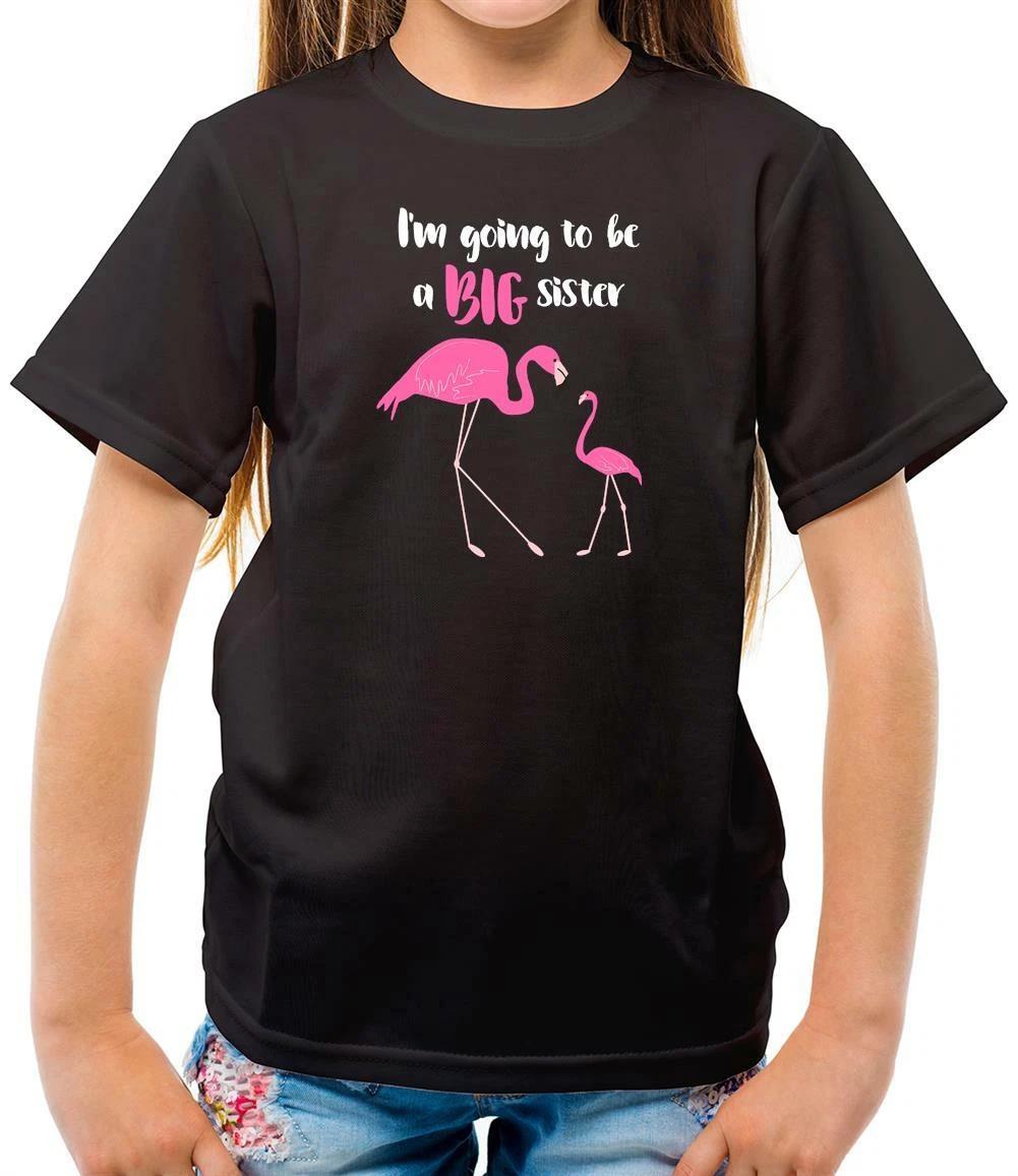 

Big Sister Flamingo - Kids T-Shirt - Sibling - Older - Family - New Baby-Big Sis 160