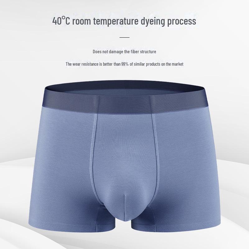 Men's Seamless Modal Antibacterial Boxer Briefs - Mid-Waist, Spring/Summer Collection