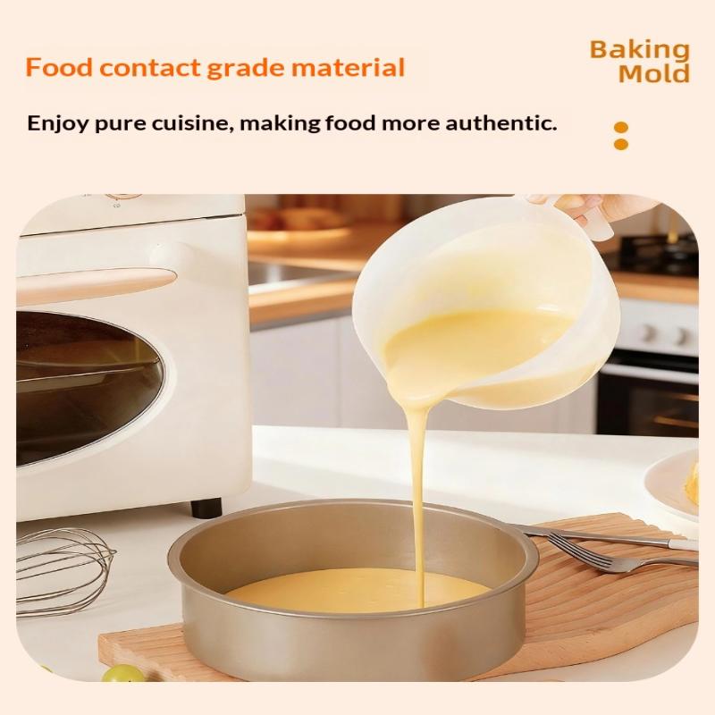 Round Cake Mold in Non-stick Aluminum Alloy with Removable Bottom Ideal for Professional Baking at Home