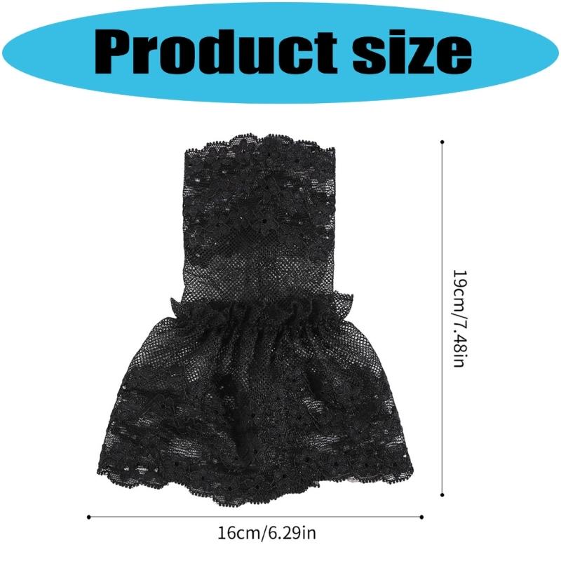 Breathable Wrist Covers With Lace Patterns Sheer Nails Art Photo Props Comfortable Sheer Sleeves