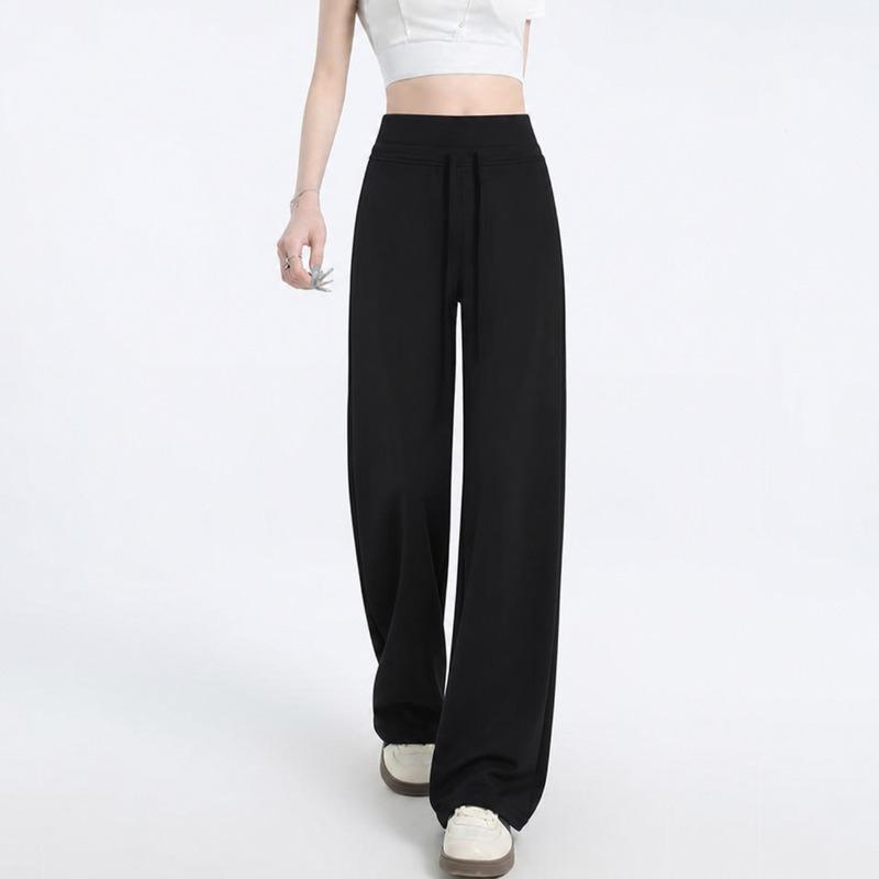 High waist yoga wide leg pants drape loose wide leg yoga pants women's summer thin fitness sports trousers slim fit