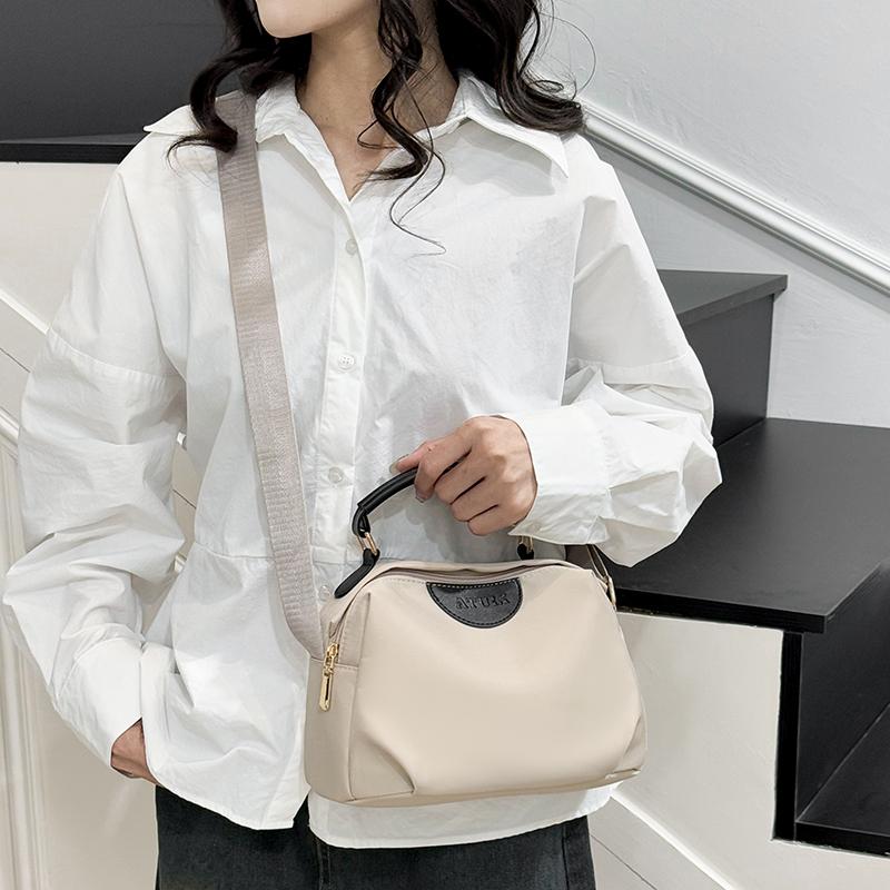 Small Square Bag Nylon Handbag Solid Color Women's Bag Travel Crossbody Shoulder Bag