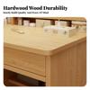 Dressing Desk with Round Mirror Built-in Storage Vanity Set with Lighted Mirror Fluted Cabinet Door Middleera Design for Girls