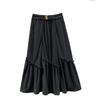 DIMANAF 2025 Plus Size New Spring Denim Skirts Women Clothing Fashion Loose Pleated Skirt High Waist Vintage