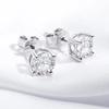 Orecchini a lobo in Moissanite Smyoue 0,1-3CT Test Superato per Uomo Donna Argento S925 Placcato Platino Sposa Matrimonio Orecchini a lobo con Diamante di Laboratorio