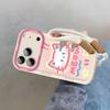 17pro Phone Case iPhone 17pro with Lanyard High-end Lens Full Coverage Anti-drop Net Red High-end Creative Male and Female Cute Cat Skin-friendly Soft