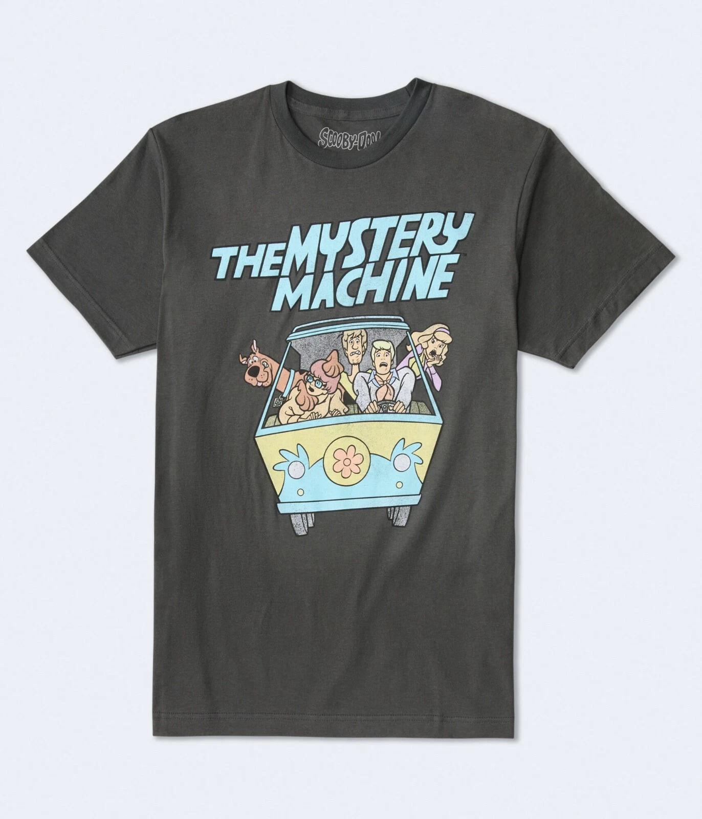 Scooby-Doo! Mens The Mystery Machine Van Funny Cartoon Gray Shirt New XS-XL S
