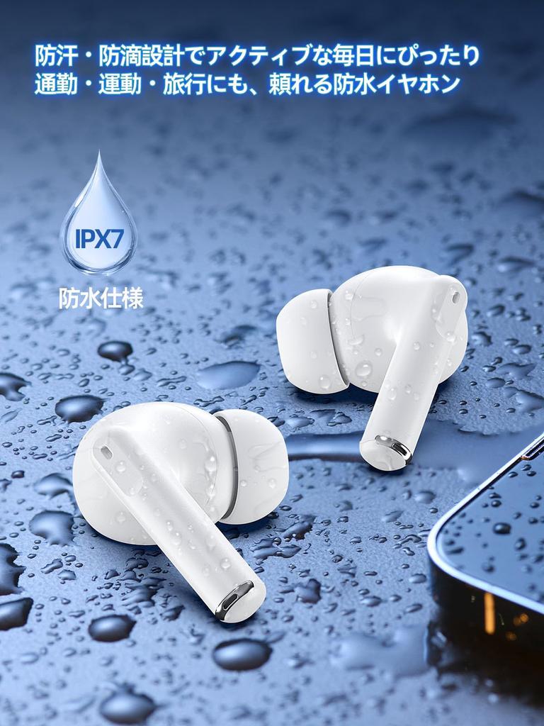 Bluetooth Earphones Upgraded Bluetooth Bluetooth ENC Noise Automatic Long IPX7 Fast Suitable for and Web Conferencing [2025 Version] 5.4 Hi-Fi