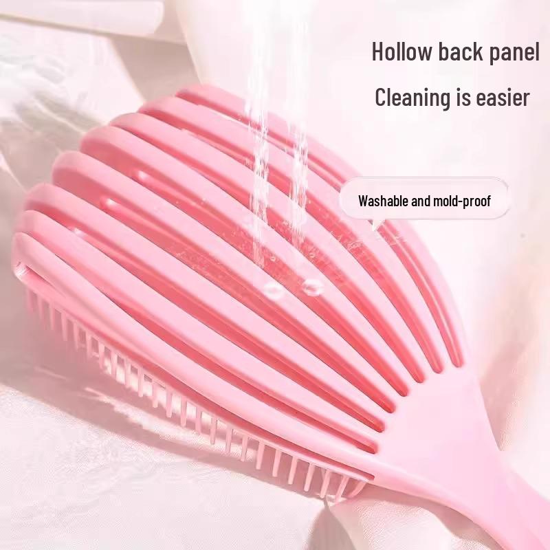 Newcomer Discount: Women's Fluffy Shell, Rib, and Banana Leaf Comb - Tangle-Free Design