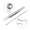 Stainless Steel Blackhd Removal Tool Kit Curved Tweezer  Double end Pimple Extractor