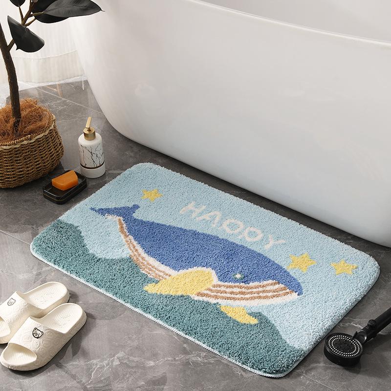 Cartoon Cat Head Absorbent Non-slip Bathroom Mat
