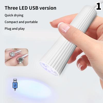 Mini Máquina Lámpara Uv Led para Uñas Portátil Secado Rápido Barniz Gel Esmalte Curado Secador de Uñas Cable USB Linterna Lápiz para Nail Art