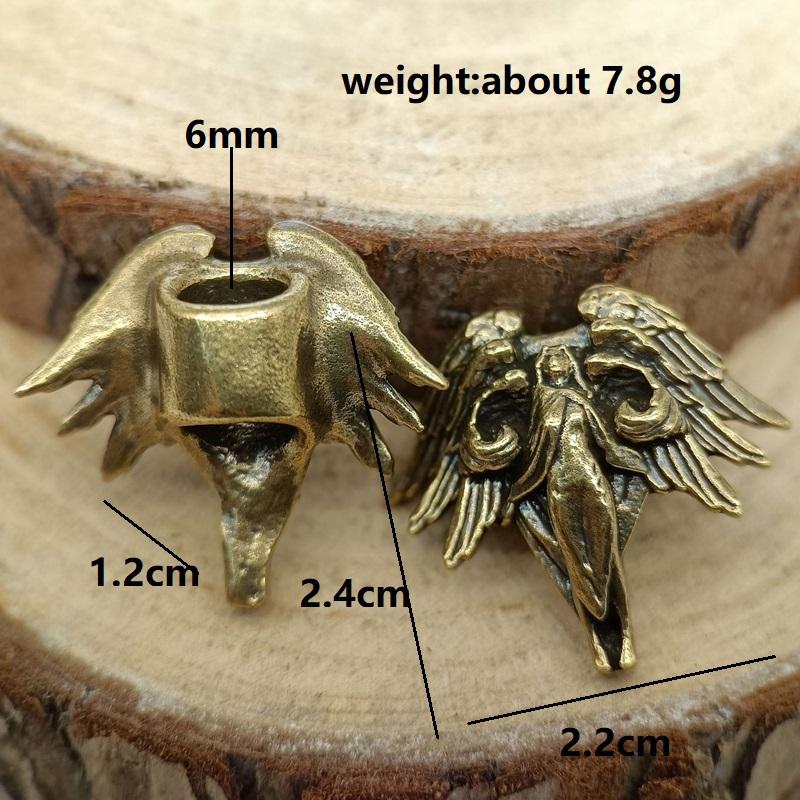 

Шестикрылый Ангел Серафим Латунные Бусины для Ножа EDC DIY Плетеные Паракордом Браслеты Брелок Подвески Аксессуары Подвески для Уличного Инструмента brass