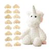 MIHI Plush Wooden Monthly Card (Cloud Type) Set [Authentic Product, Food Sanitation Law Compliant Product] Animal Fluffy Fluffy Toy First Toy Letter