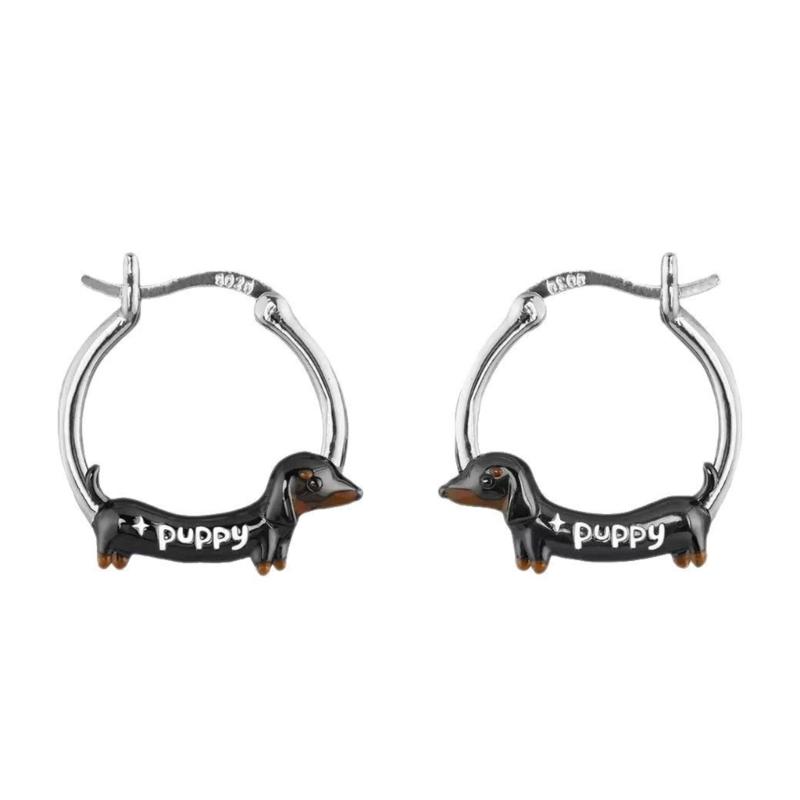 

Fashionable Dachshund Inspired Earrings Sturdy Alloy Construction Ideal for Gift Giving Occasions 1