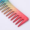 Galvanisieren Bunte Friseurkämme Antistatisch Entwirrkamm Weite Zinken Haarbürste Tragbar Frauen Salon Styling Zubehör