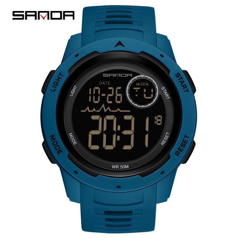 Sanda Electronic Fashion Sports Watch: Multifunctional, Stylish, Unisex, Single Display
