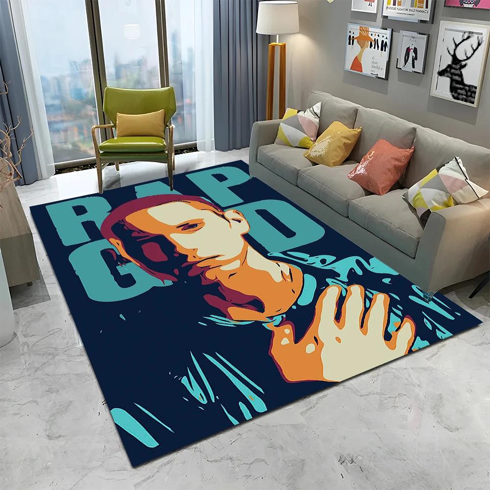 Legend Star Hip Hop Rapper Art Carpet Rug for Home Living Room Bedroom Sofa Doormat Decor,kids Play Area Rug Non-slip Floor Mat