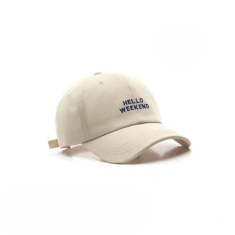 New Baseball Cap for Women In Spring and Summer Versatile Casual Face Showing Small Letter Embroidered Soft Baseball Hat Men's Trendy