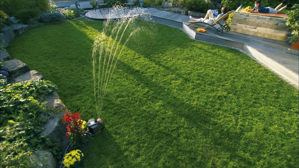 GARDENA Zraszacz do Dużych Powierzchni AquaContour Produkt Do 5 Lat Szary/Pomarańczowy 8133-20 Gwarancja