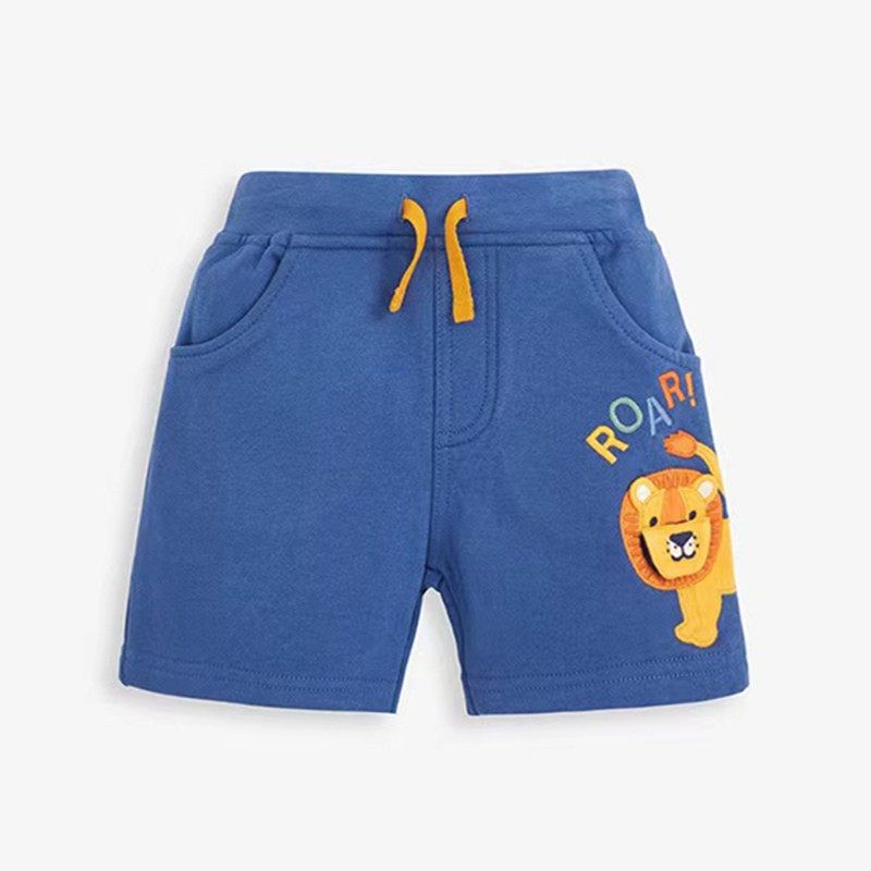 

Boys Shorts 2025 New Children s Blue Lion Five-Point Shorts Pure Cotton Hot Pants for Outdoor Wear Thin Style Boys Pants Trendy Blue Recommended Height for Size 6t/130 110-120cm