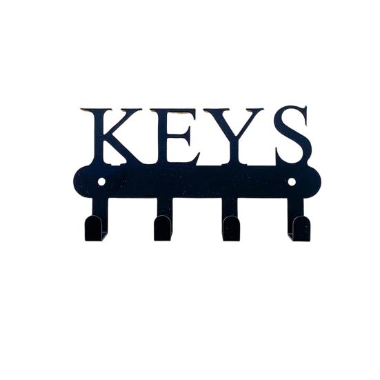 Metal Wall Mount Key Holder, Welcome Home Cat Dog Key Organizer Hook, Decorative Key Hanger Rack for Home Office Entryway