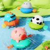 Wind-up Pig Pull String Bath Toys, Baby Kids Water Fun Swimming Pool Floating Squeeze & Spray Animal Water Toys for Kids