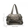 Damen Weiches Leder Schultertasche Trendige Retro Pendler Handtasche