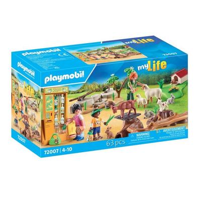 Playmobil 72007 Tiere auf dem Bauernhof entdecken, Der Zoo, 63 Teile, Ab 4 Jahren