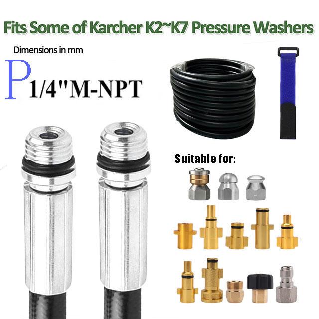 

Car Wash Water Gun Pipe High Pressure Car Washer Water Cleaning Extension Pipe For for Karcher Bosch Black Cleaning Machine 0.5M