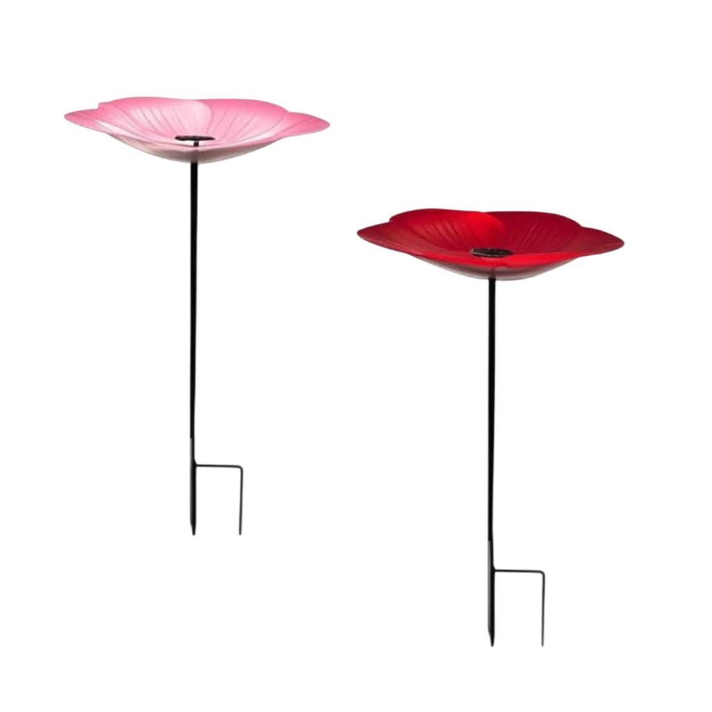 Outdoor Bird Feeder Bird Bath Bowl Cute Birdbath Weatherproof Watering Station with Stake for Garden Yard Patio Decoration