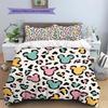 Sweet and Cool Leopard Print Minnie Mouse Themed Bedding Set, A Comfortable Choice for Decorating A Child's Bedroom.