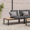 VidaXL Garden Bench with Black Aluminum Cushions, Bench, Park Bench, Outdoor Seat, Outdoor Bench, Patio Bench, 4008571