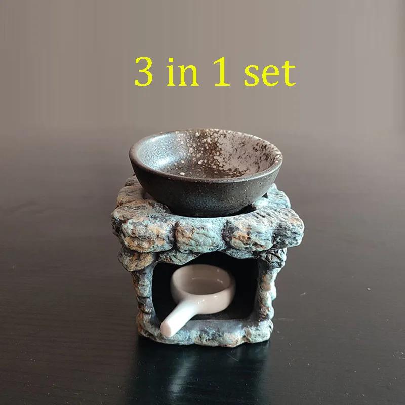 

Ретро Керамический Подогреватель для Чая Подсвечник Нагревательная Основа Керамический Подсвечник для Благовоний Без Чайника Поддержание Тепла Чайная Плита