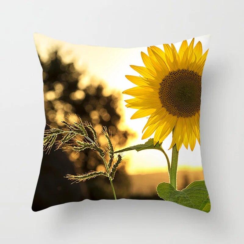 Cherry Blossom Rose Flower Throw Pillow Cover Sofa Decoration Bedside   Car Seat Cushion  Room Home