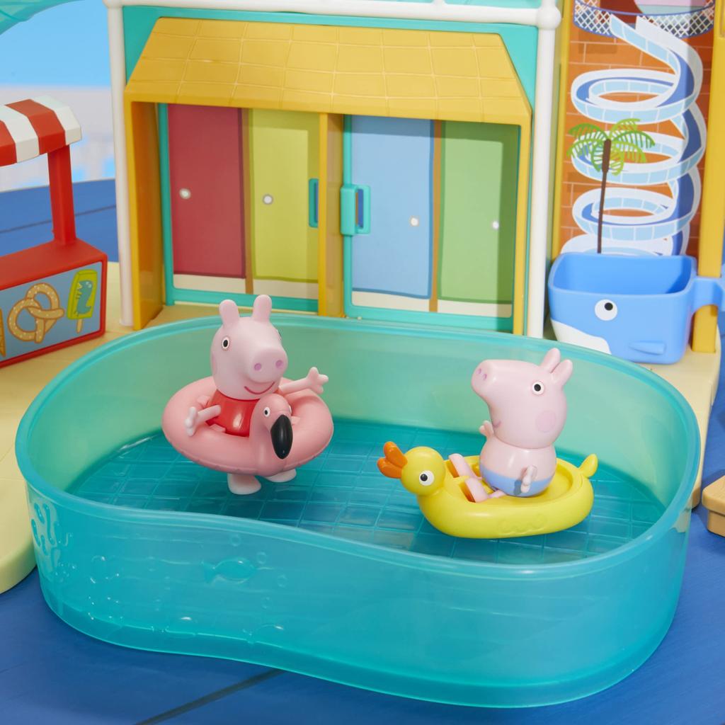 Peppa Pig Water Park Playset with 2 Figures, Preschool Toy for 3+ Girls and Boys