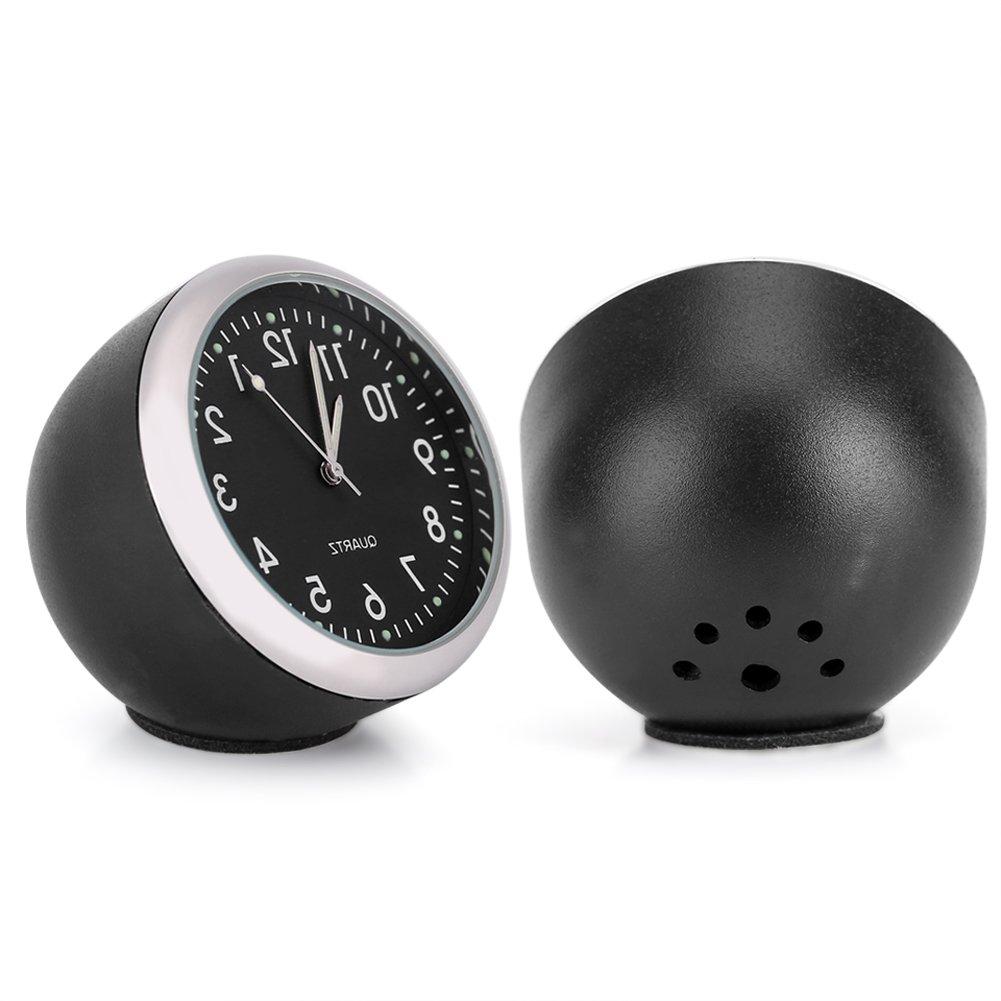 Xuuyuu Car Quartz Watch Car Watch Crystal Clock Luminous Car Table Clock Analog Display Small Car Decoration Black